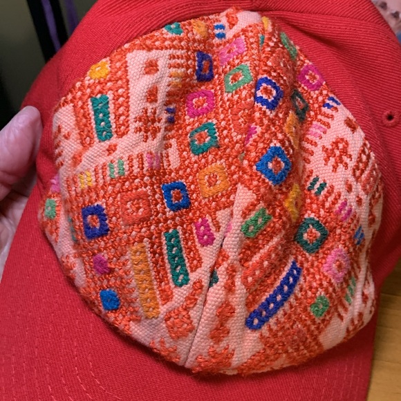 Jumpman Jordan Sz 4/7 red/orange baseball cap w/embroidery detail front & center - Picture 7 of 9